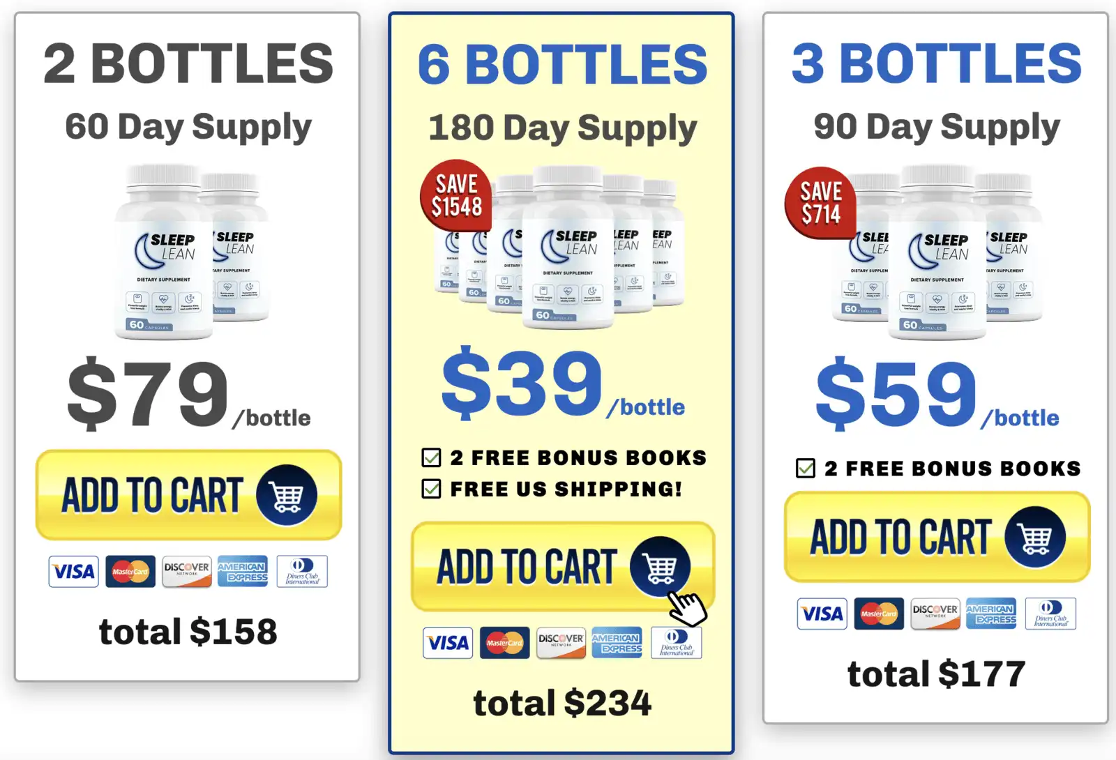 sleep lean pricing list
